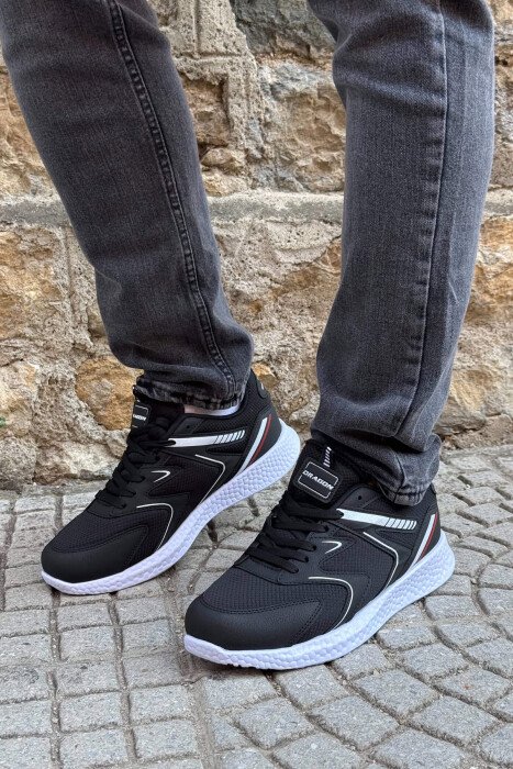 SIMPLE EVRYDAY MEN SNEAKERS BLACK-WHITE/ZB - KLAUDIO FASHION