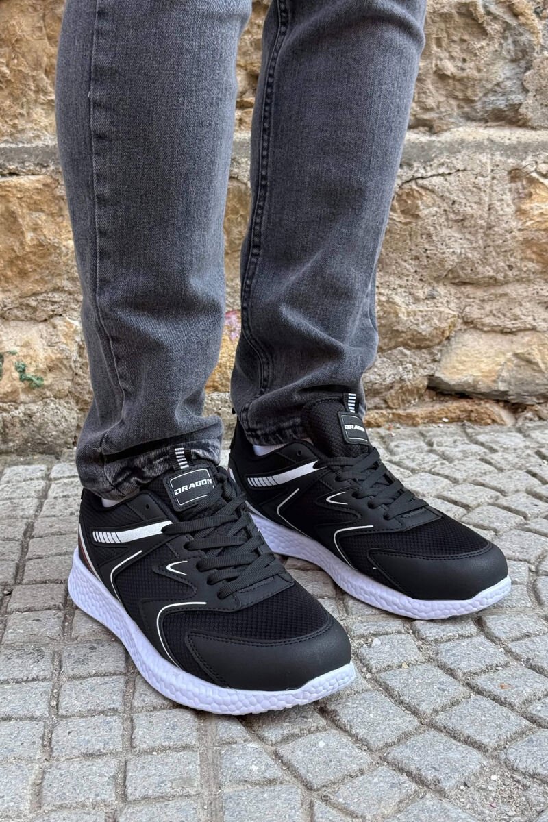 SIMPLE EVRYDAY MEN SNEAKERS BLACK-WHITE/ZB - 2
