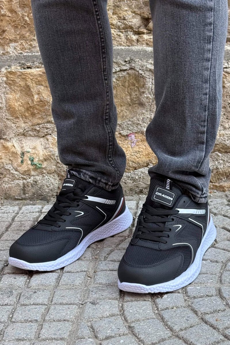 SIMPLE EVRYDAY MEN SNEAKERS BLACK-WHITE/ZB - 4
