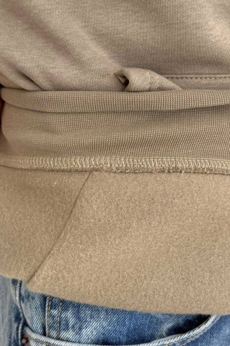SIMPLE ONE COLOR MEN HOODIE OLIVE/ULLI - 3