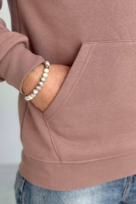 SIMPLE ONE COLOR MEN HOODIE VINEGAR/UTHULL - 2