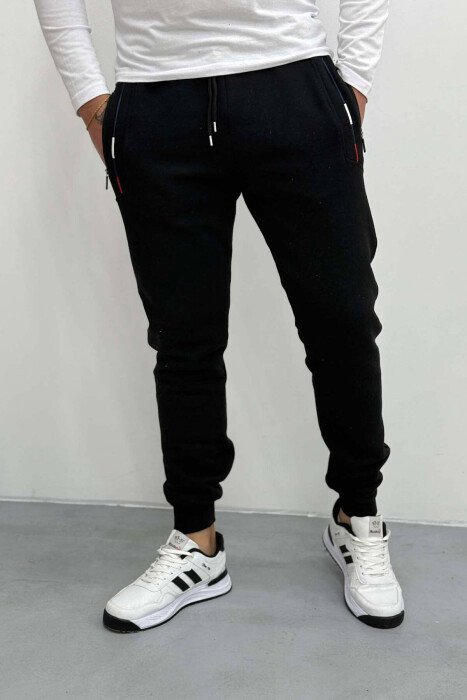 TUTA TË THJESHTA ME PUSH PËR MESHKUJ NË NGJYRËN E ZEZË - KLAUDIO FASHION