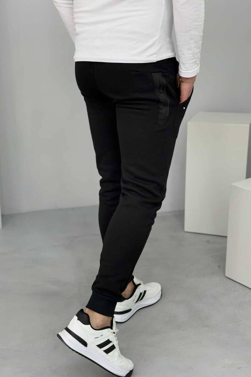 SIMPLE FLUFFY MEN SWEATPANTS BLACK/ E ZEZE - 2
