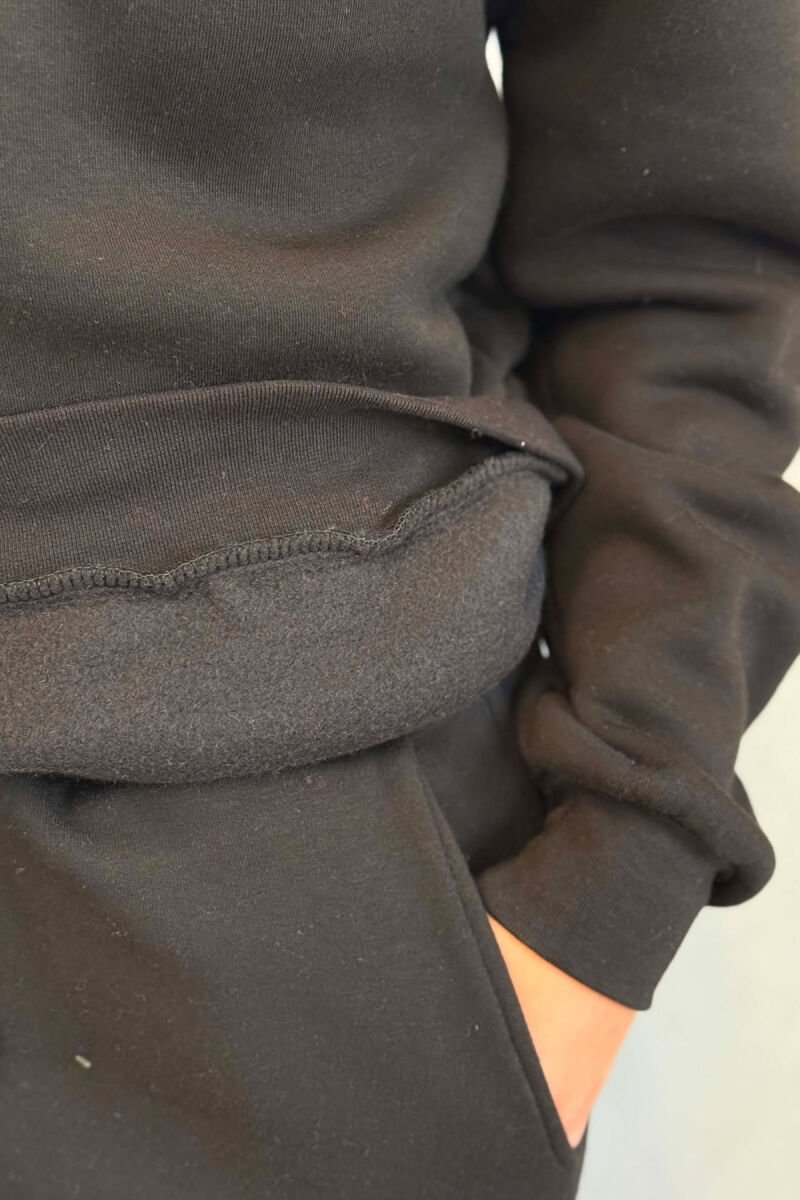 SIMPLE FLUFFY SWEATSHIRT + JOGGERS WOMAN SET BLACK/ E ZEZE - 6