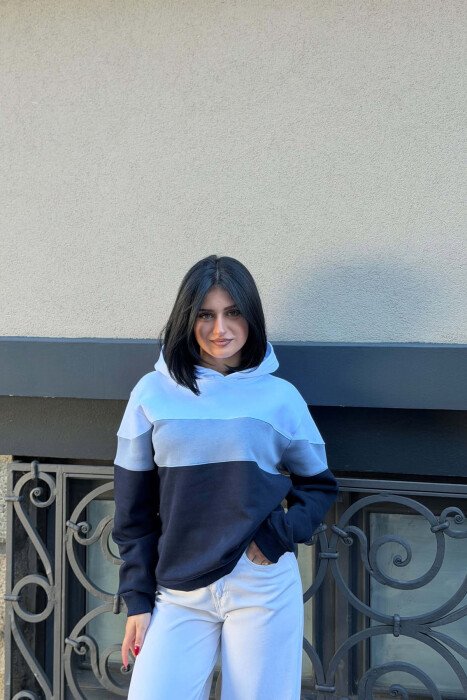 HOODIE E THJESHTE ME PUSH PER FEMRA NE NGJYRE GRI - KLAUDIO FASHION