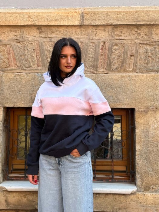 SIMPLE FLUFFY WOMEN HOODIE PINK/ROZE - 3