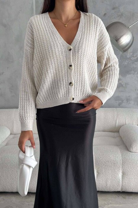 TRIKO AKRELIKE PËR FEMRA NË NGJYRËN KREM - KLAUDIO FASHION