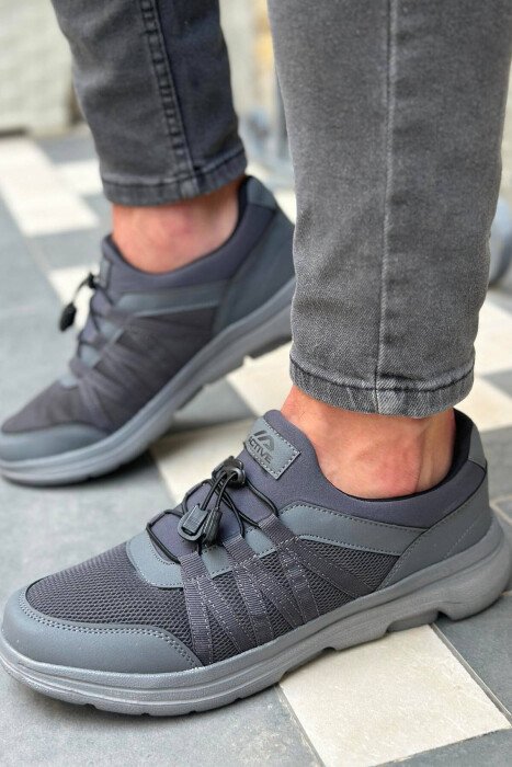 SIMPLE LACING MAN SHOES DARK GREY/GEE - 3