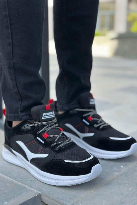 SIMPLE LACING MEN SNEAKERS BLACK-WHITE/ZB 