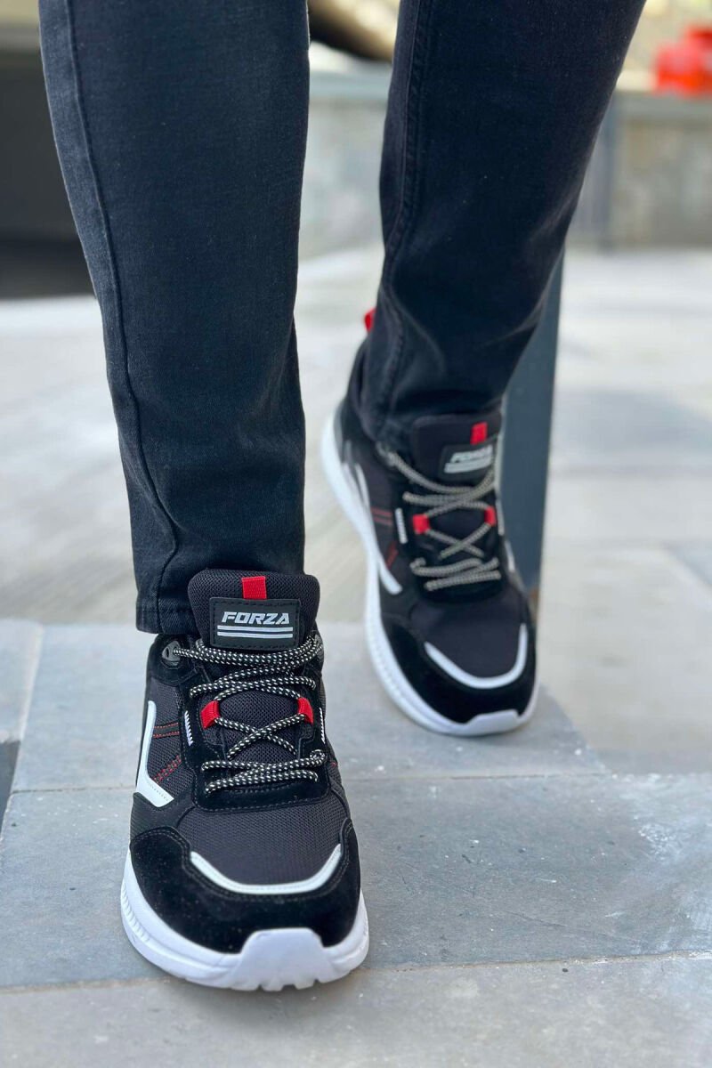 SIMPLE LACING MEN SNEAKERS BLACK-WHITE/ZB - 3