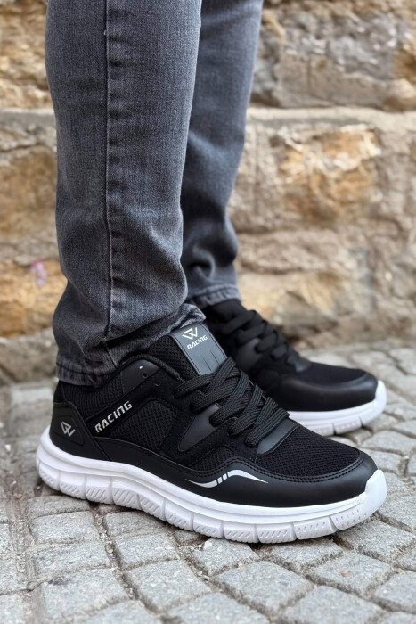 SIMPLE LACING MEN SNEAKERS BLACK-WHITE/ZEBA - 2