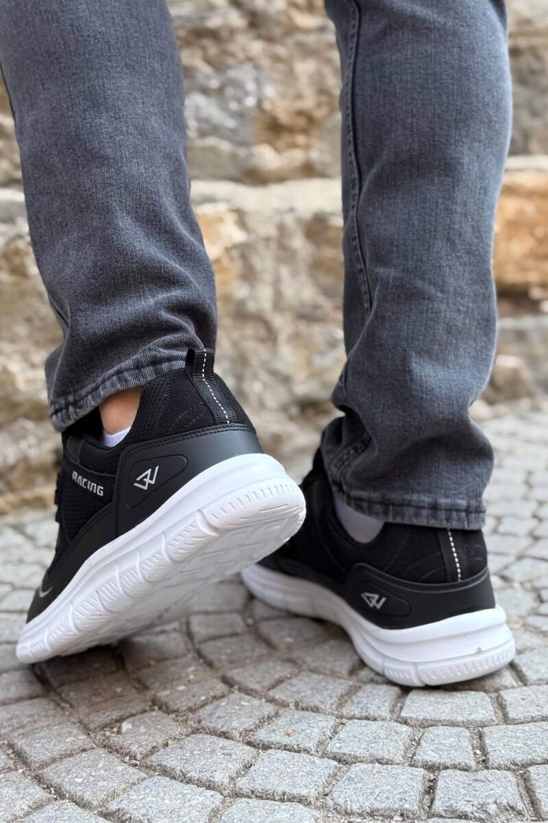 SIMPLE LACING MEN SNEAKERS BLACK-WHITE/ZEBA - 3