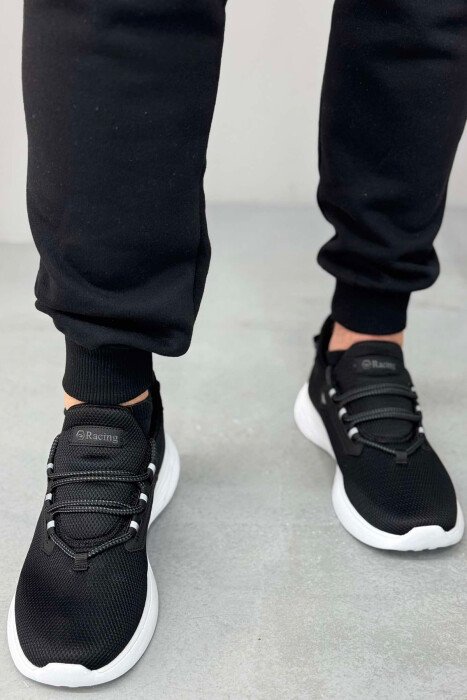 SIMPLE LACING MEN SNEAKERS BLACK-WHITE/ZEBA - 3