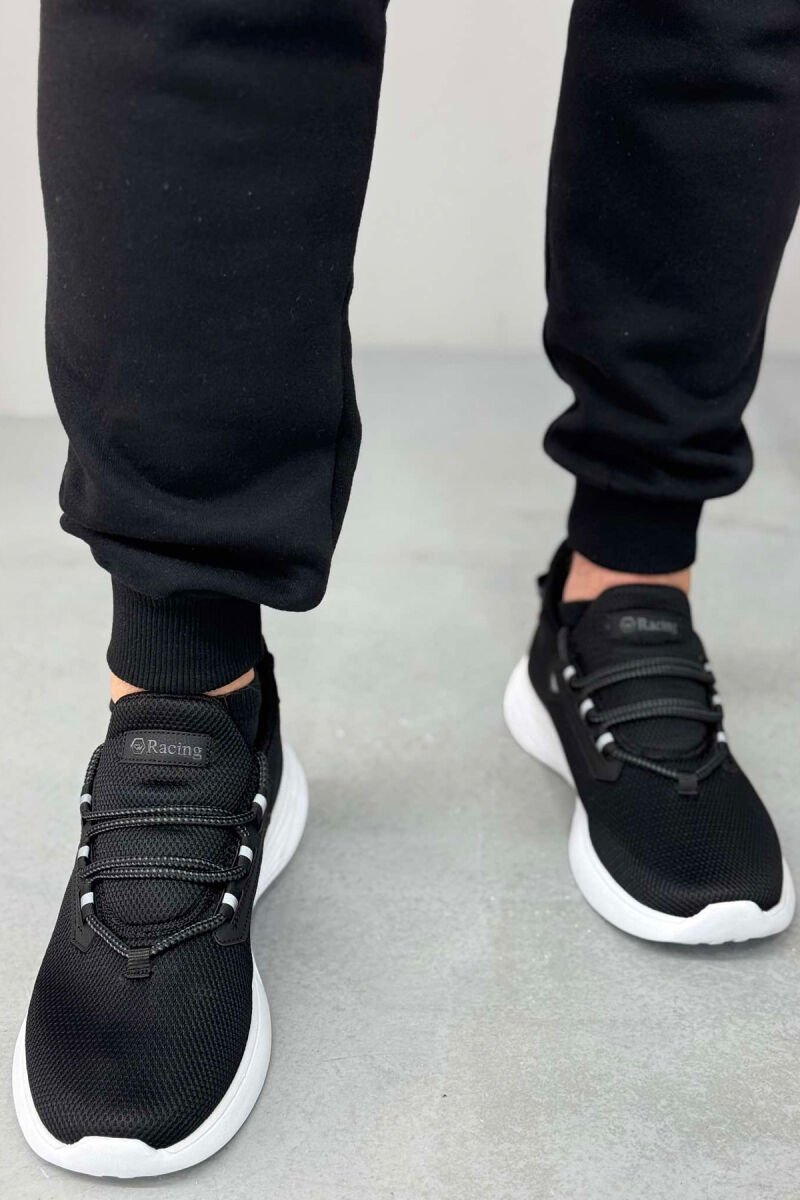 SIMPLE LACING MEN SNEAKERS BLACK-WHITE/ZEBA - 3