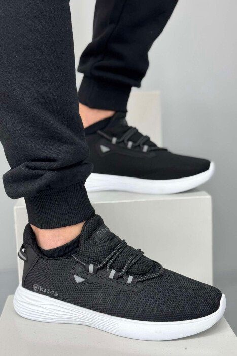 SIMPLE LACING MEN SNEAKERS BLACK-WHITE/ZEBA - 5