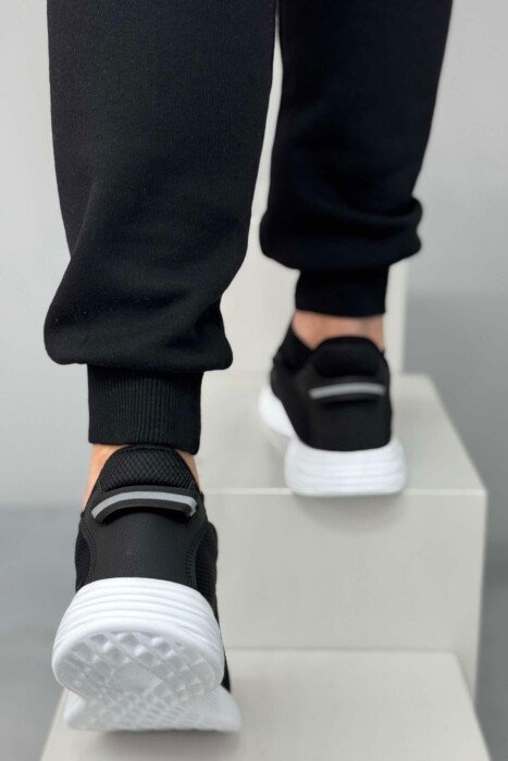 SIMPLE LACING MEN SNEAKERS BLACK-WHITE/ZEBA - 9