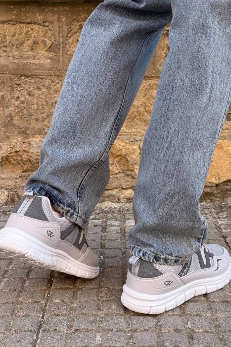 SIMPLE LACING MEN SNEAKERS GREY-WHITE/GRBA - 2