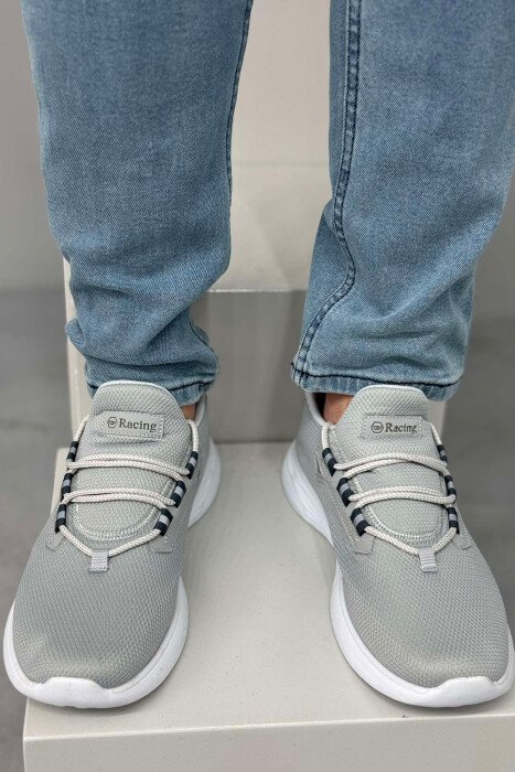 SIMPLE LACING MEN SNEAKERS LIGHT GREY/GZ - 6