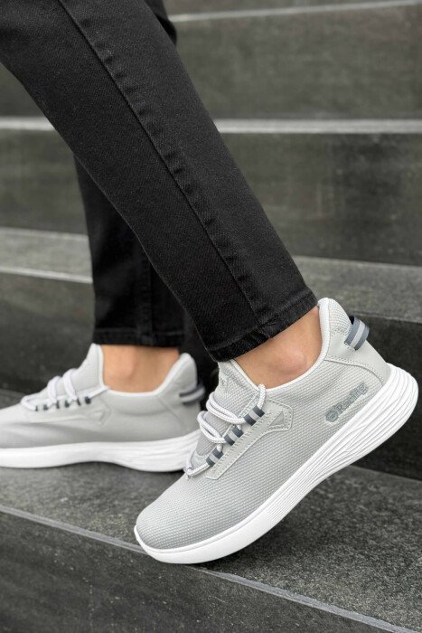 SIMPLE LACING MEN SNEAKERS LIGHT GREY/GZ - 5