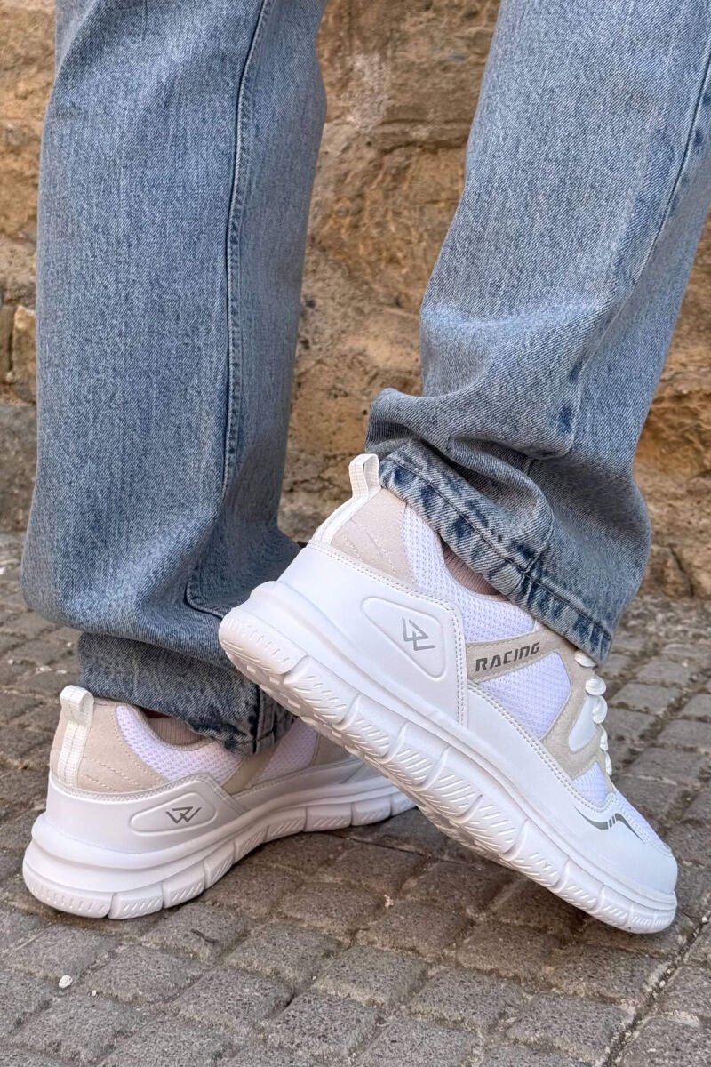 SIMPLE LACING MEN SNEAKERS WHITE-E BARDHE - 3