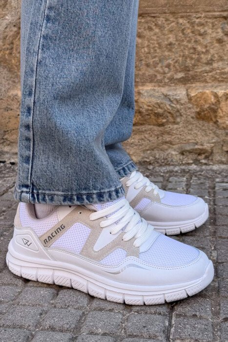 SIMPLE LACING MEN SNEAKERS WHITE-E BARDHE - 4