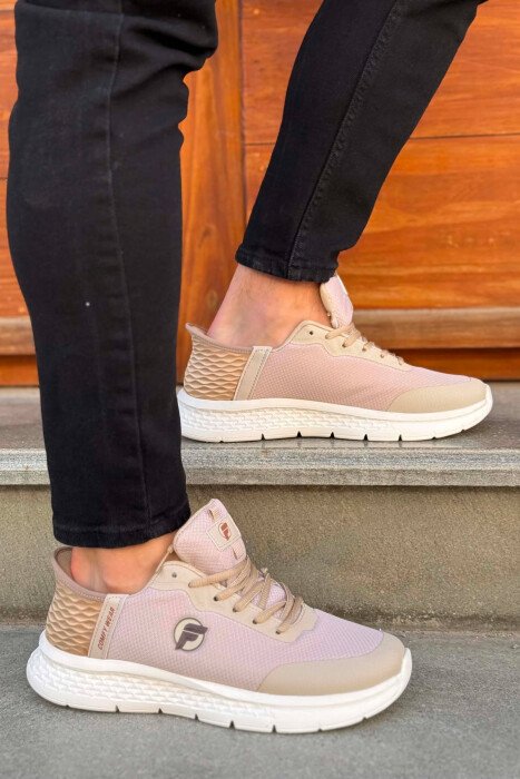 SIMPLE LACING PLATFORM MEN SNEAKERS BEIGE/BEZHE - 2