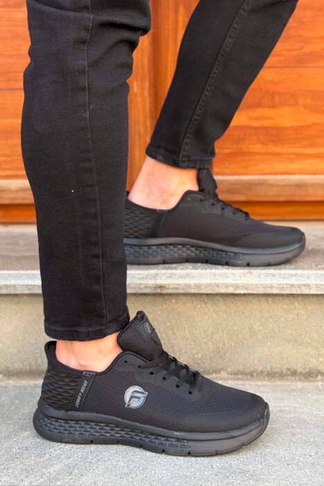 SIMPLE LACING PLATFORM MEN SNEAKERS BLACK/ E ZEZE - 2