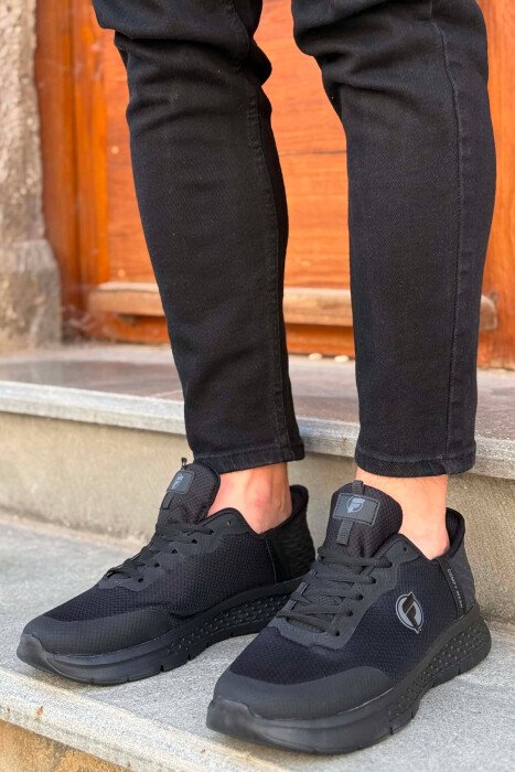 SIMPLE LACING PLATFORM MEN SNEAKERS BLACK/ E ZEZE - 3