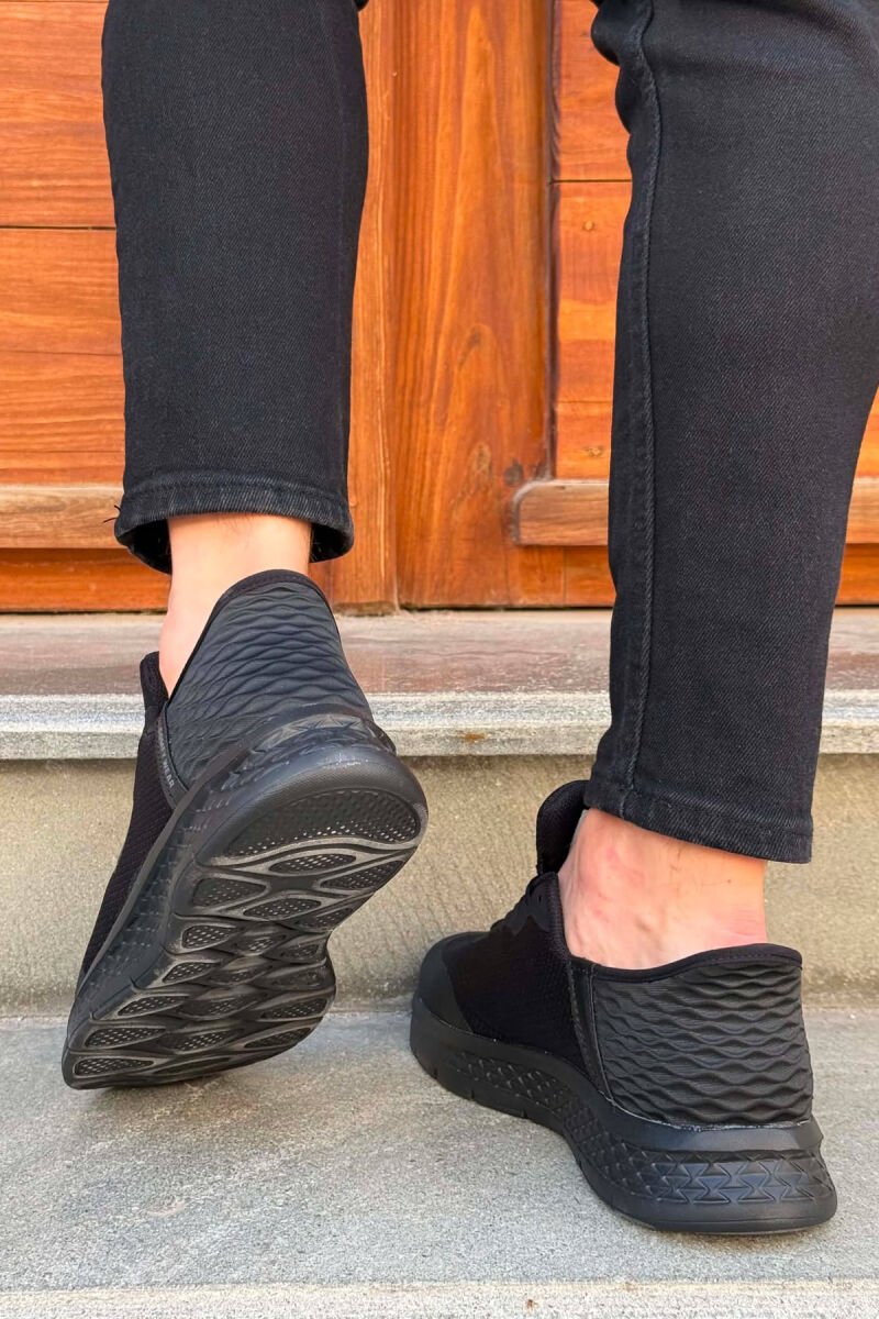 SIMPLE LACING PLATFORM MEN SNEAKERS BLACK/ E ZEZE - 4