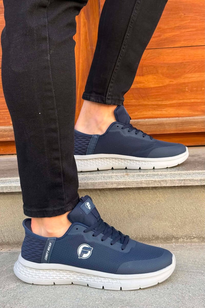 SIMPLE LACING PLATFORM MEN SNEAKERS BLUE/BLU - 2