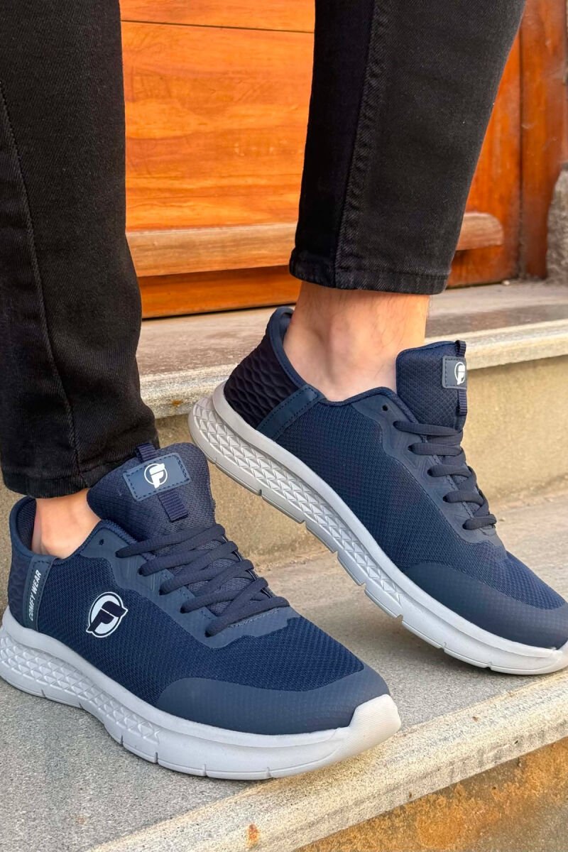SIMPLE LACING PLATFORM MEN SNEAKERS BLUE/BLU - 3