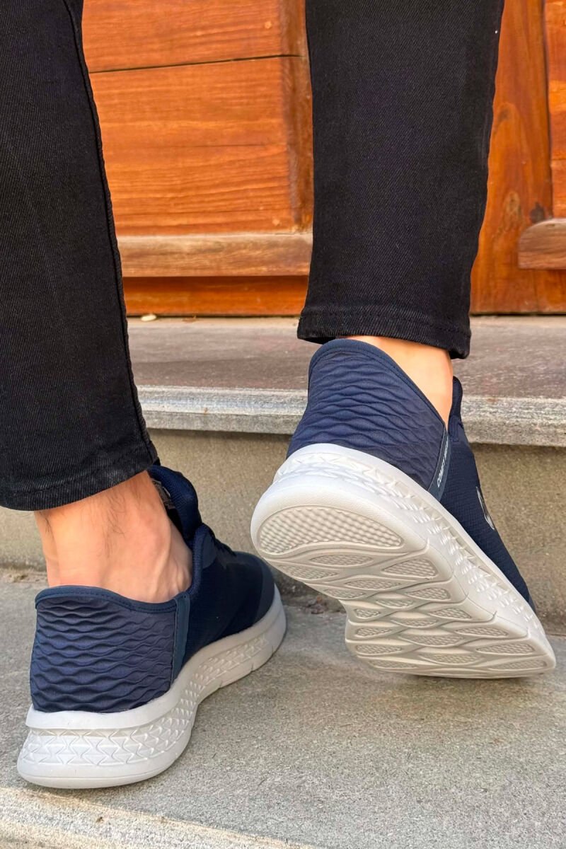 SIMPLE LACING PLATFORM MEN SNEAKERS BLUE/BLU - 4