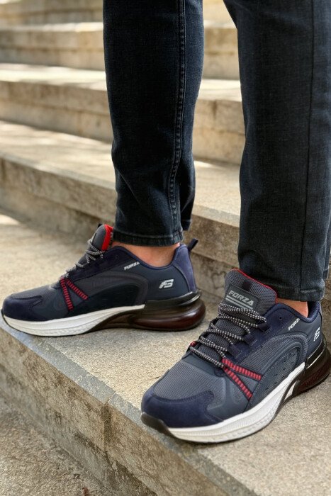 SIMPLE LACING PLATFORM MEN SNEAKERS BLUE/BLU - 1