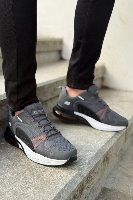 SIMPLE LACING PLATFORM MEN SNEAKERS GREY/GRI 