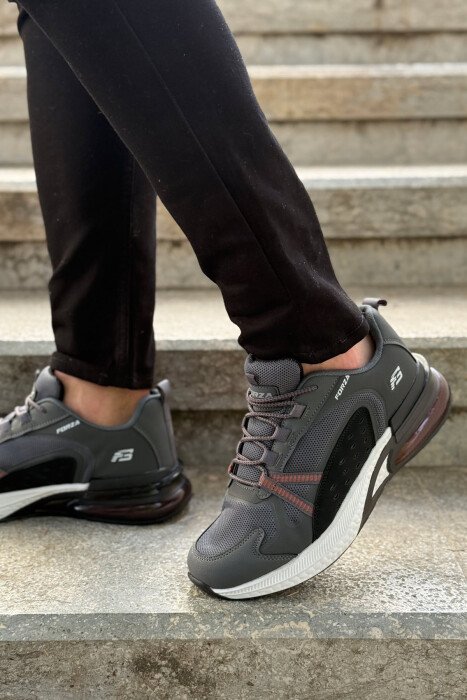 SIMPLE LACING PLATFORM MEN SNEAKERS GREY/GRI - 2