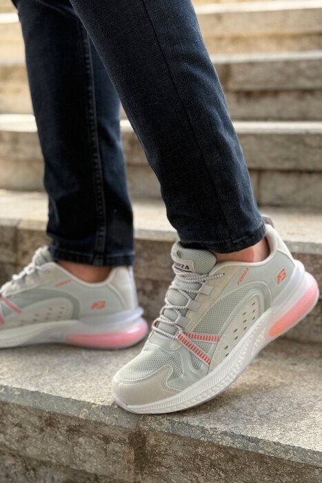 SIMPLE LACING PLATFORM MEN SNEAKERS LIGHT GREY/GZ - 4