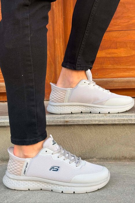 SIMPLE LACING PLATFORM MEN SNEAKERS LIGHT GREY/GZ - 2