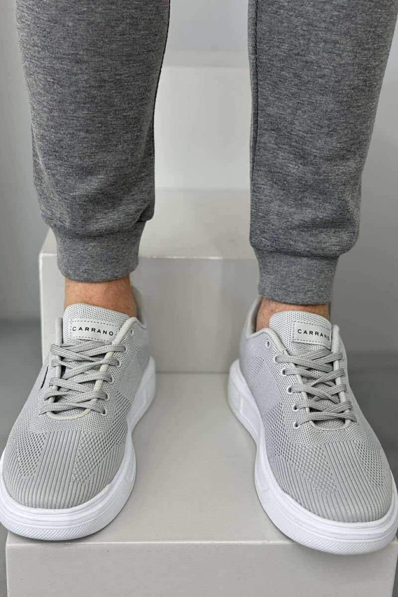 SIMPLE LACING PLATFORM MEN SNEAKERS LIGHT GREY/GZ - 2