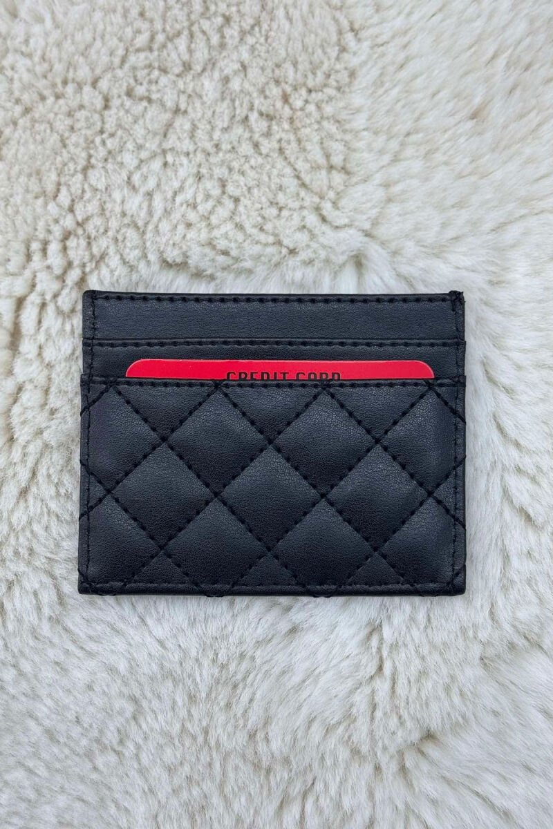 SIMPLE LEATHER WOMEN CARD HOLDER BLACK/ E ZEZE - 3
