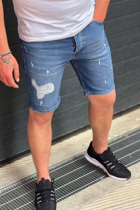SIMPLE MAN SHORT JEANS BLUE/BLU - KLAUDIO FASHION