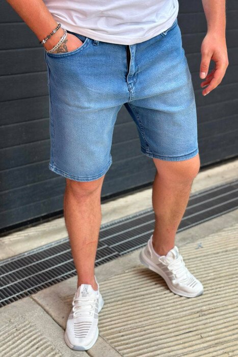 SIMPLE MAN SHORT JEANS LIGHTBLUE/BZ - KLAUDIO FASHION