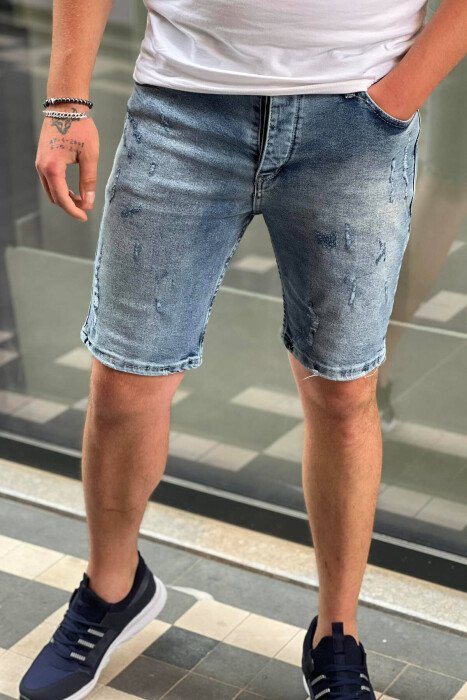 SIMPLE MAN SHORT JEANS LIGHTBLUE/BZ - KLAUDIO FASHION