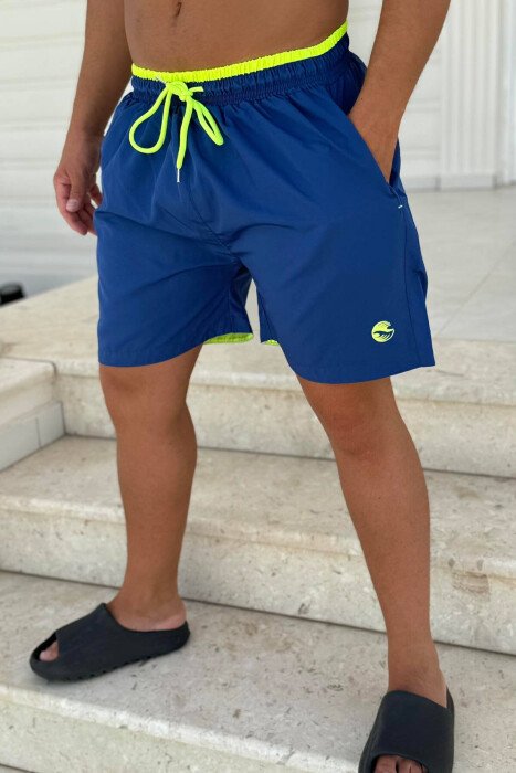 SIMPLE MAN SWIMWEAR BLUE/NEON/BLNEO - 1