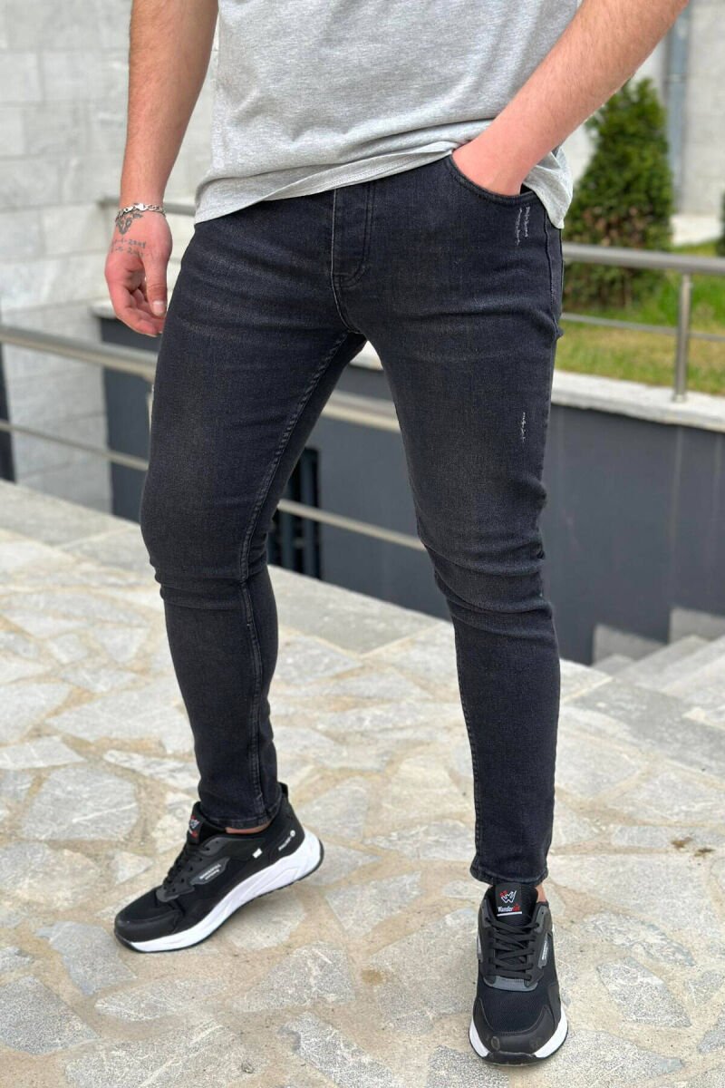 SIMPLE MEN JEANS BLACK/ E ZEZE - 1