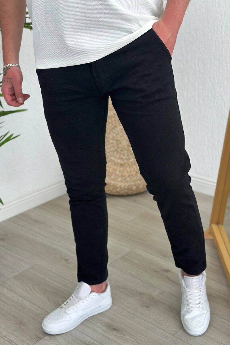 SIMPLE MEN JEANS BLACK/ E ZEZE - 1