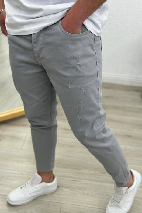 SIMPLE MEN JEANS LIGHT GREY/GZ - 3