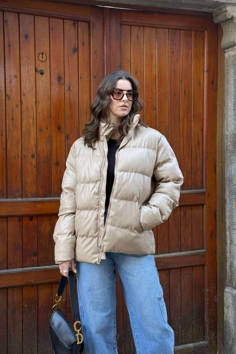 SIMPLE MEN PUFFER JACKET BEIGE/BEZHE - 1