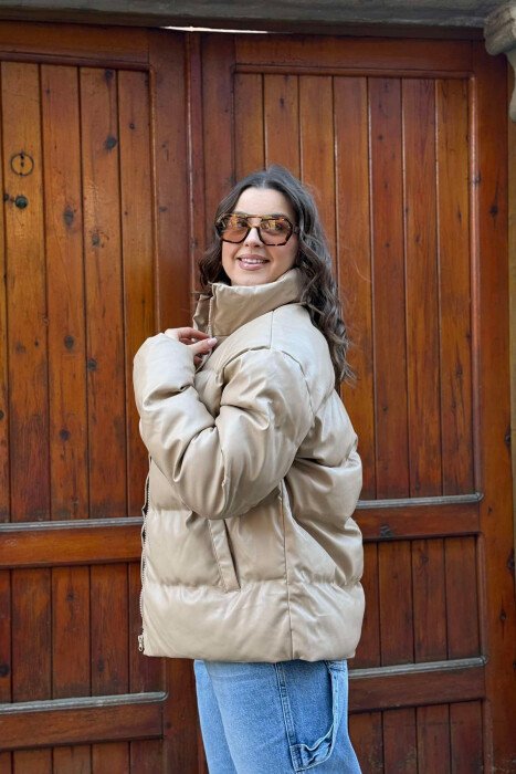 SIMPLE MEN PUFFER JACKET BEIGE/BEZHE - 4