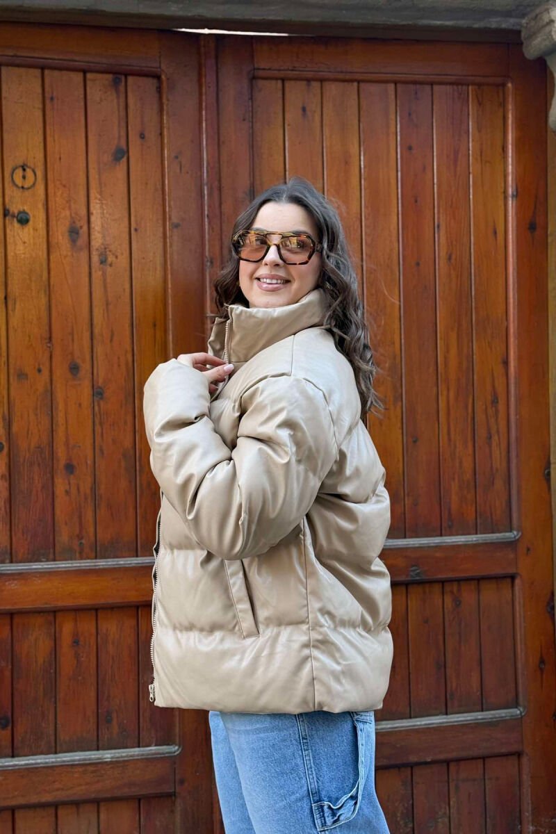 SIMPLE MEN PUFFER JACKET BEIGE/BEZHE - 4