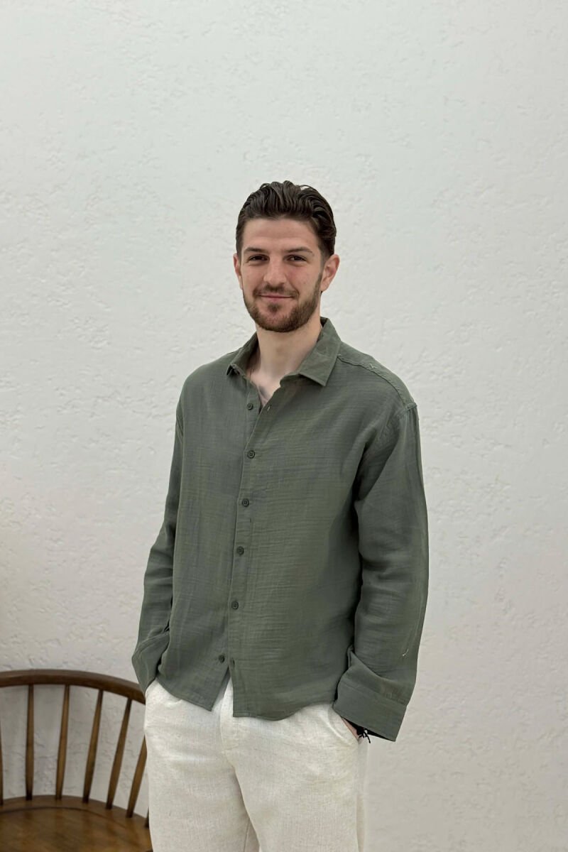 SIMPLE MEN SHIRT GREEN/JESHILE - 1